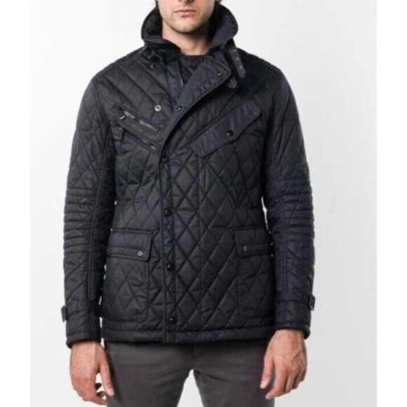 Ralph Lauren Black Label Other - Ralph Lauren Black Label Men’s Quilted Nylon Double Breasted Biker Jacket XL